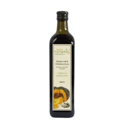 Hidegen sajtolt Tökmagolaj (héj nélkül sajtolt)  750ml