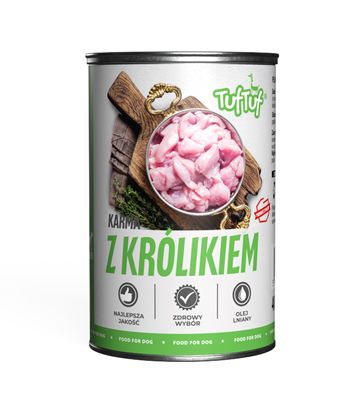 Tuf Tuf Mielonka dla psa z królikiem 800g