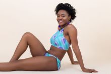 GEOMETRIC Normál bikini alsó megkötővel