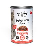 Tuf Tuf kawałki dla kota z wołowiną w sosie 415g