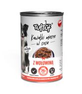 Tuf Tuf kawałki dla psa z wołowiną w sosie 415g